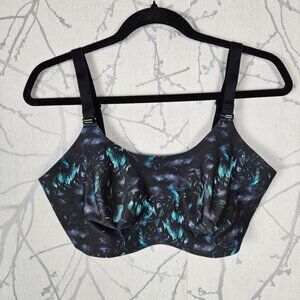 Knix Black Abstract Brushstroke Printed Evolution Wireless Bra